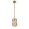 Z-Lite Dealey 1 Light Mini Pendant, Heirloom Brass & Clear 6010MP-HB - alternate 6